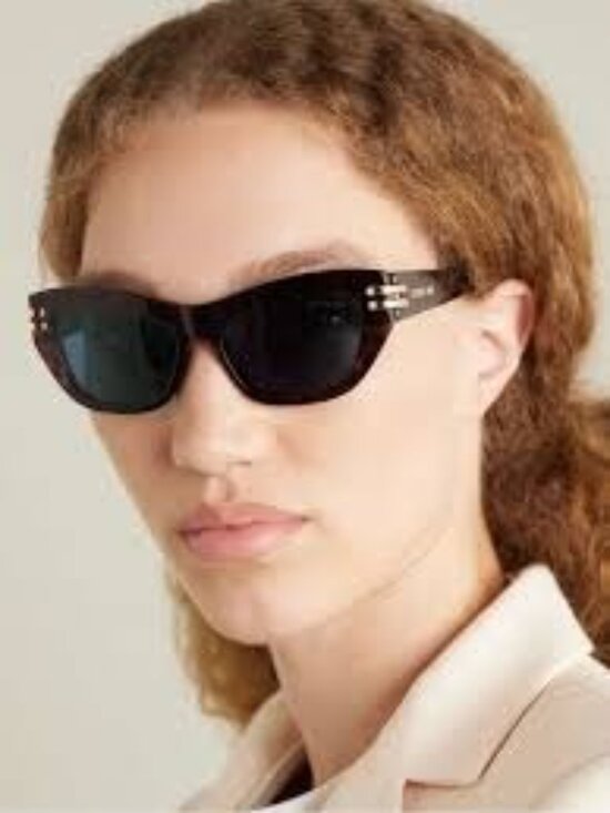 Dior CDIOR B2U 89A4 Women Sunglasses Transparent Cat Eye Frame, Silver Lenses main image 6
